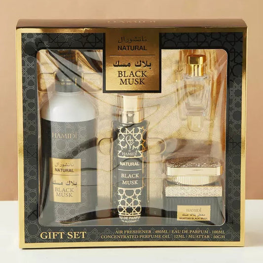Hamidi Natural 4pc Black Musk Gift Set