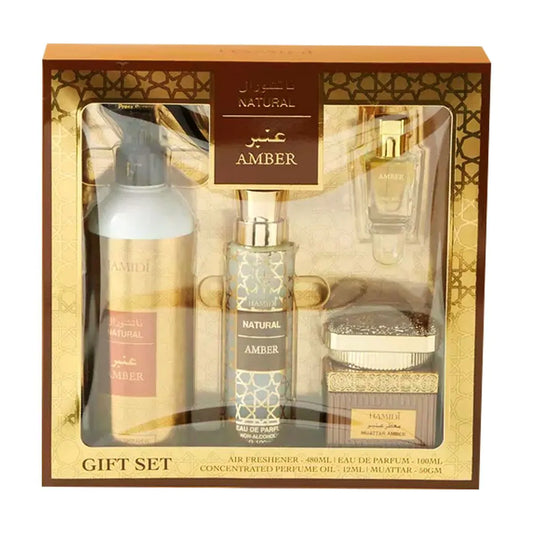 Hamidi Natural 4pc Amber Gift Set